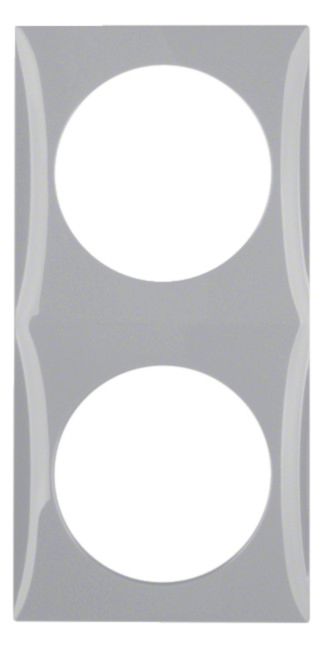 Berker 918262507 Rahmen 2fach Integro Flow grau glänzend
