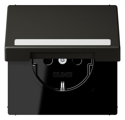 Jung LC1520BFNAKL259 SCHUKO-Steckd.KI m. Klappdeckel m.S