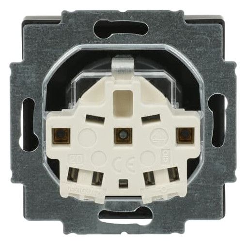 BJ 20 EUCRB-885 SCHUKO Steckdosen Einsatz o.Spreize schwarz matt future