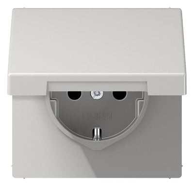 Jung LS1520KLLG SCHUKO Steckdose Klappdeckel lichtgrau