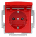 BJ 20 EUKB-917 SCHUKO Steckdose Klappdeckel Bs rot Busch-balance SI