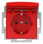 BJ 20 EUKB-917 SCHUKO Steckdose Klappdeckel Bs rot Busch-balance SI