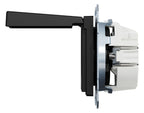 Mert MEG 2311-0403 SCHUKO-Steckdose m.Klappdeckel Steckklemmen,schwarz matt