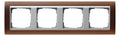 GIRA 021459 Abdeckrahmen 4fach Zwischen rahmen F/Alu Event Opak Dunkelbraun