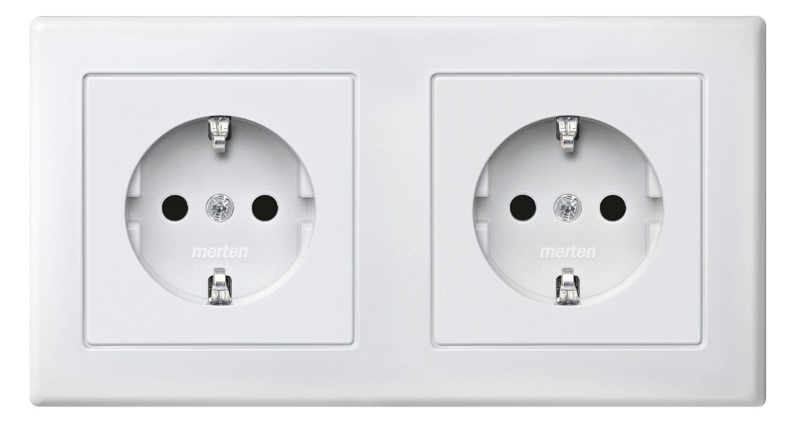 Mert MEG 2328-1519 SCHUKO-Doppel- Steckdose BRS StK polarweiß M-SMART