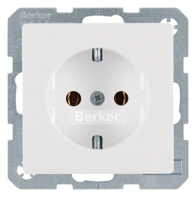 Berker 41436089 Steckdose SCHUKO Q.1/Q.3 polarweiß samt