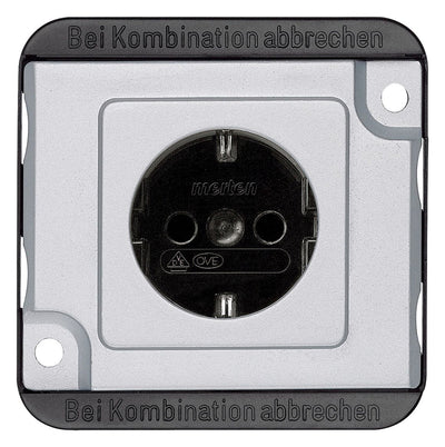 Mert MEG 2400-7060 SCHUKO-Steckdose mattsilber BRS Schraubklemmen PANZER
