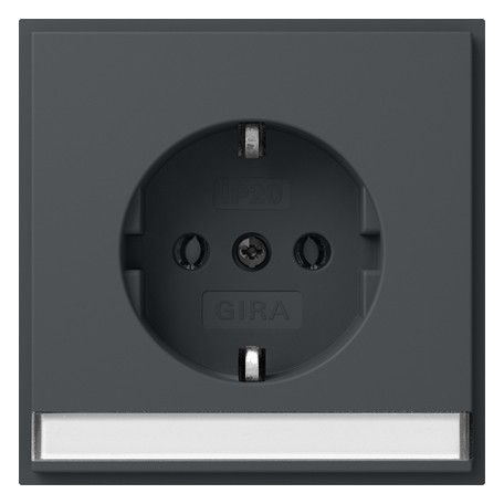GIRA 446267 SCHUKO-Steckdose BSF+Shutter (IP20) TX_44 Anthrazit