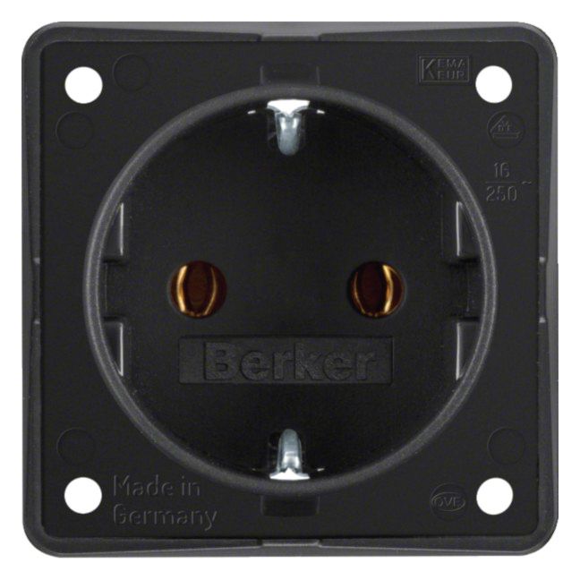 Berker 947782503 Steckdose SCHUKO Integro schwarz matt