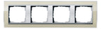 GIRA 0214776 Abdeckrahmen 4fach Zwischen rahmen F/Alu Event Klar Sand
