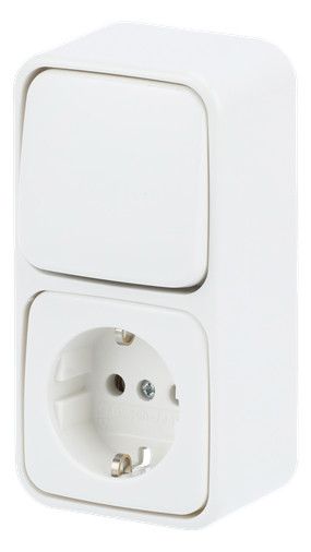 BJ 2601/6/2300EAPW500 SCHUKO Steckdose m.Wippschalter aws Busch-Duro 2000AP