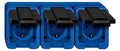 Mert 229375 SCHUKO-Dreifach Steckdose blau SCHLAGFEST