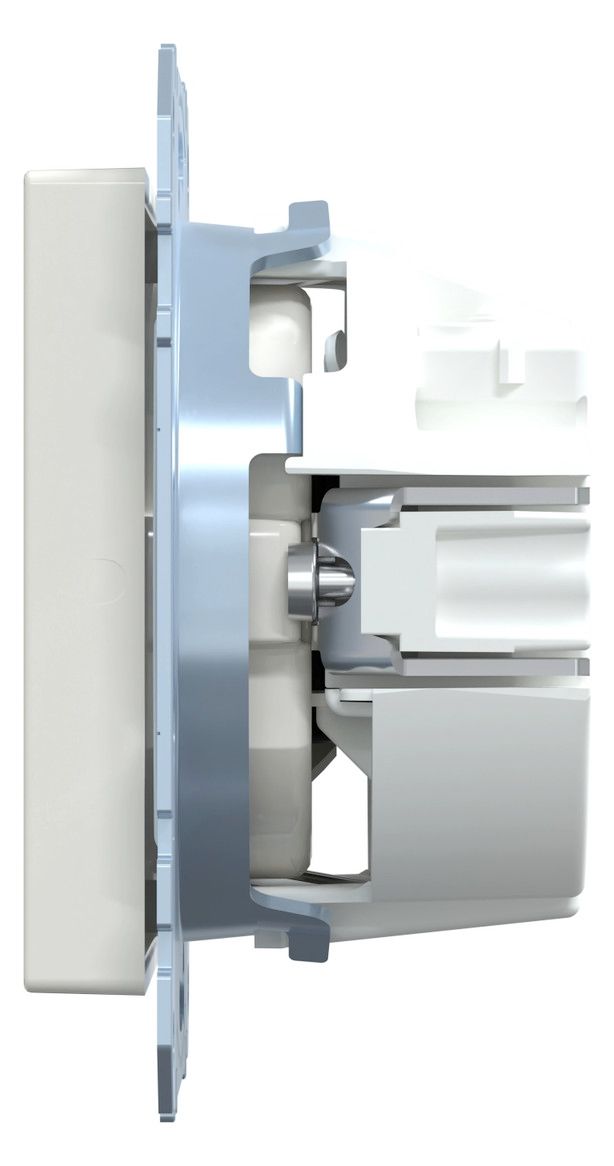 Mert MEG 2350-0319 SCHUKO-Steckdose+Kz Computer BRS StK polarweiß gl.Sys.M