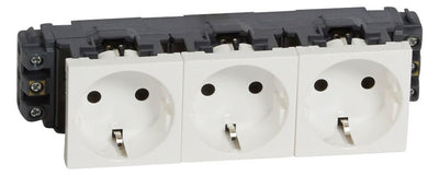 Legrand 278603L 3xSchuko Steckdose erh.Berührungsschutz Mosaic ultraweiß