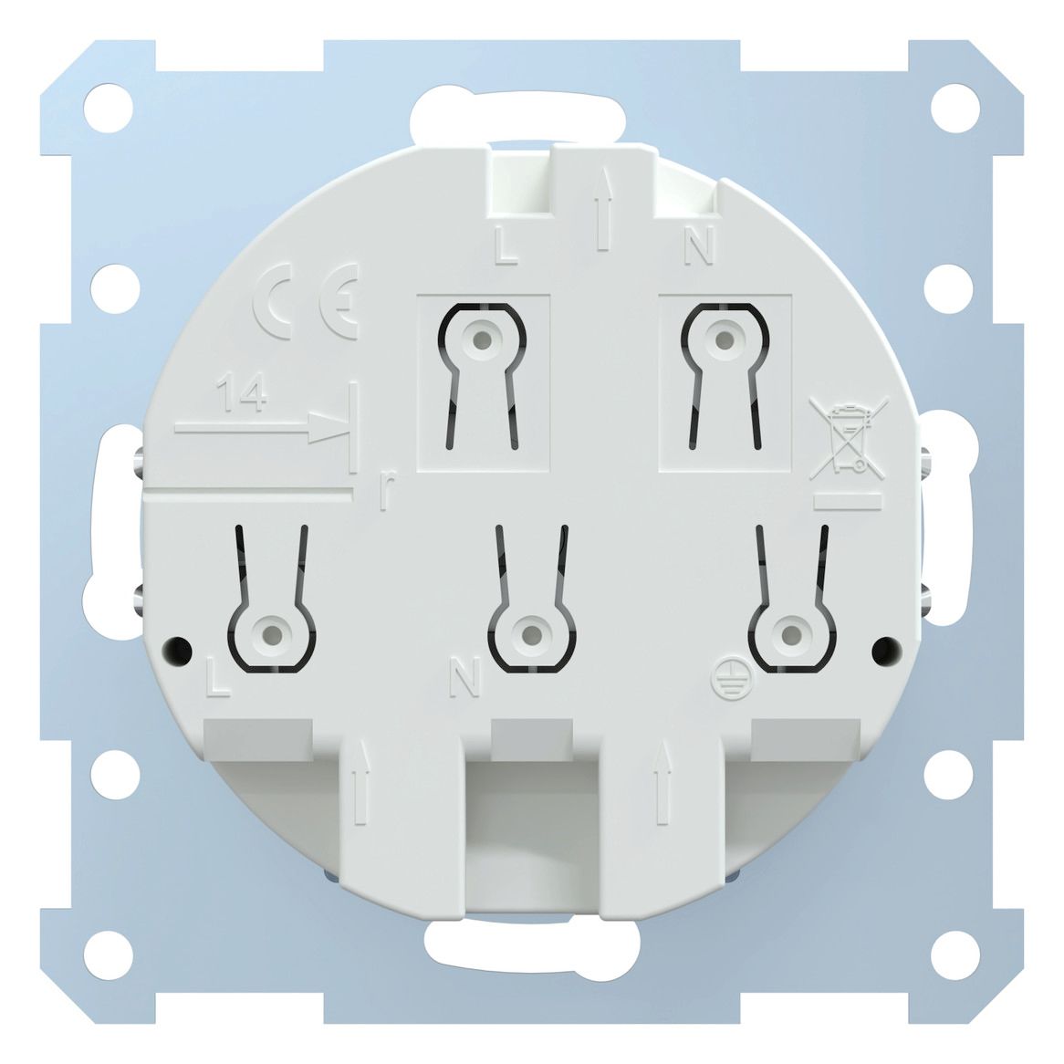 Mert 233819 FI-SCHUKO-Steckdose BRS polarweiß glänzend System M
