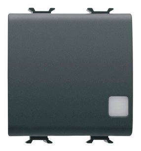 GEWISS GW12073F Wechselschalter m.Symbol fenster bel. 2M 1P 16AX Steckkl. Schwarz