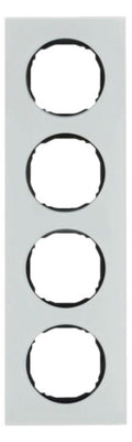 Berker 10142609 Rahmen 4fach flach R.8 Glas polarweiß