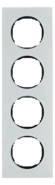 Berker 10142609 Rahmen 4fach flach R.8 Glas polarweiß