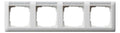 GIRA 109427 Abdeckrahmen 4fach waager. BSF Standard 55 Reinweiß seidenmatt