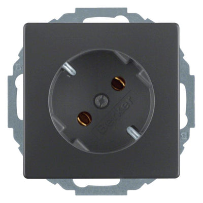 Berker 47276086 Steckdose SCHUKO 45° Q.1/Q.3 anthrazit samt