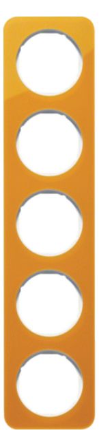 Berker 10152339 Rahmen 5fach R.1 Acryl orange transp./polarweiß glänz
