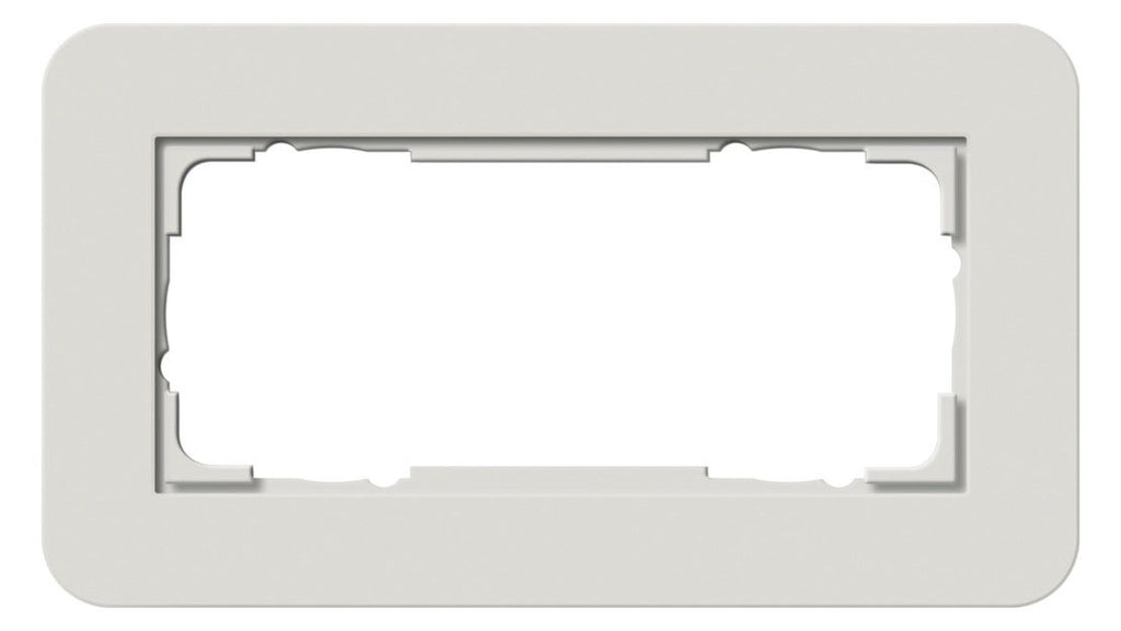 GIRA 1002421 Abdeckrahmen 2f o.Mittelst. E3 Hellgrau/Anthrazit Soft-Touch