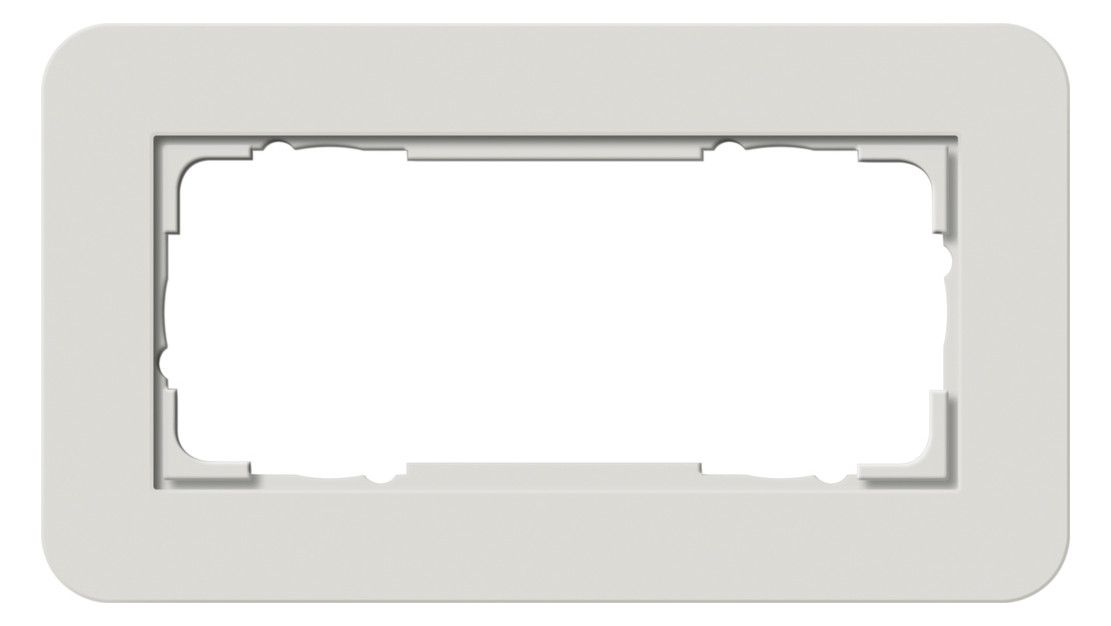 GIRA 1002421 Abdeckrahmen 2f o.Mittelst. E3 Hellgrau/Anthrazit Soft-Touch