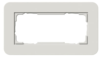 GIRA 1002421 Abdeckrahmen 2f o.Mittelst. E3 Hellgrau/Anthrazit Soft-Touch