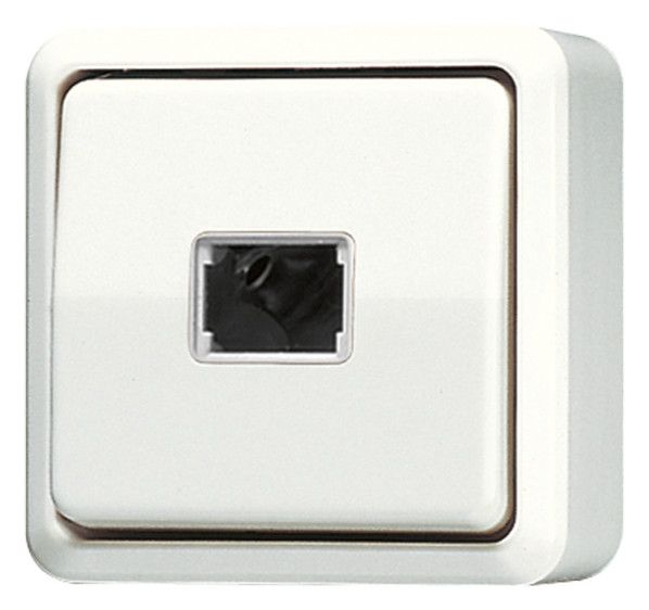 Jung 633A AP-Taster Wechsler 1polig N-Klemme o.Symbol WG600 weiß