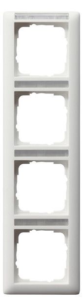 GIRA 111427 Abdeckrahmen 4fach senkrecht BSF Standard 55 Reinweiß seidenmatt