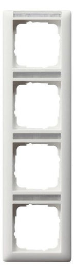 GIRA 111427 Abdeckrahmen 4fach senkrecht BSF Standard 55 Reinweiß seidenmatt
