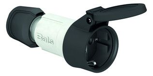 Bals 749109 Schuko-Kupplung 16A 3p IP54 grau belg./franz. erh.Ber.schutz