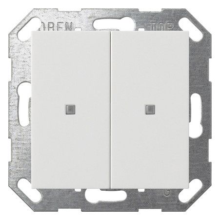 GIRA 517327 Taster Wippe 2fach OneKNX System 55 Reinweiß seidenmatt
