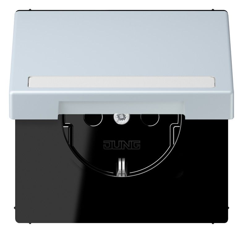 Jung LC1520BFNAKL209 SCHUKO-Steckd.KI m. Klappdeckel m.S