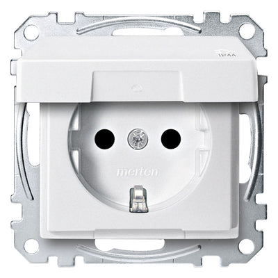 Mert MEG 2314-0419 SCHUKO-Steckdose BRS Klappd. IP44 StK polarweiß System M