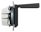 Mert MEG 2311-0403 SCHUKO-Steckdose m.Klappdeckel Steckklemmen,schwarz matt