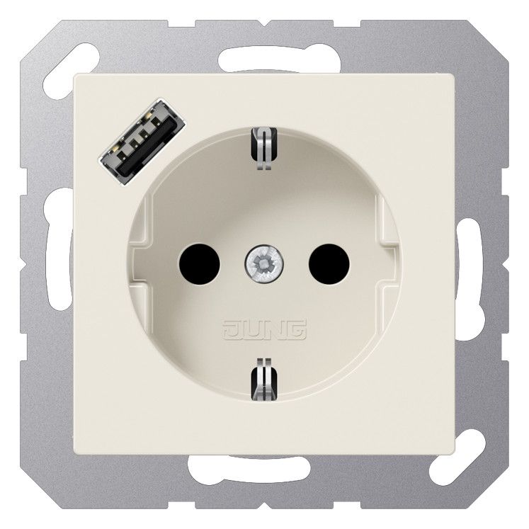 Jung A1520-18A SCHUKOsteckdose m.USB Typ A