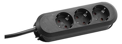 Bachmann 388.172 Tischsteckdose 3xSchuko schwarz Strom 5m Schuko