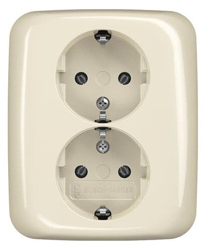 BJ 202 EUJ-212 Doppelsteckdose SCHUKO RAL1013