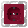 GIRA 4453108 SCHUKO-Steckdose m.Shutter WSV System 55 Rot glänzend