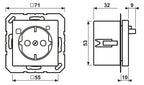 Jung A5520.30 FI-SCHUKO-Steckdose 30mA Serie A weiß