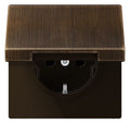Jung ME1520KLAT SCHUKO Steckdose Klappdeckel LS Messing antik