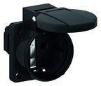 Bals 71104 Schuko-Anbausteckdose gerade QC 16A 3p IP54 schwarz ortsveränderlich
