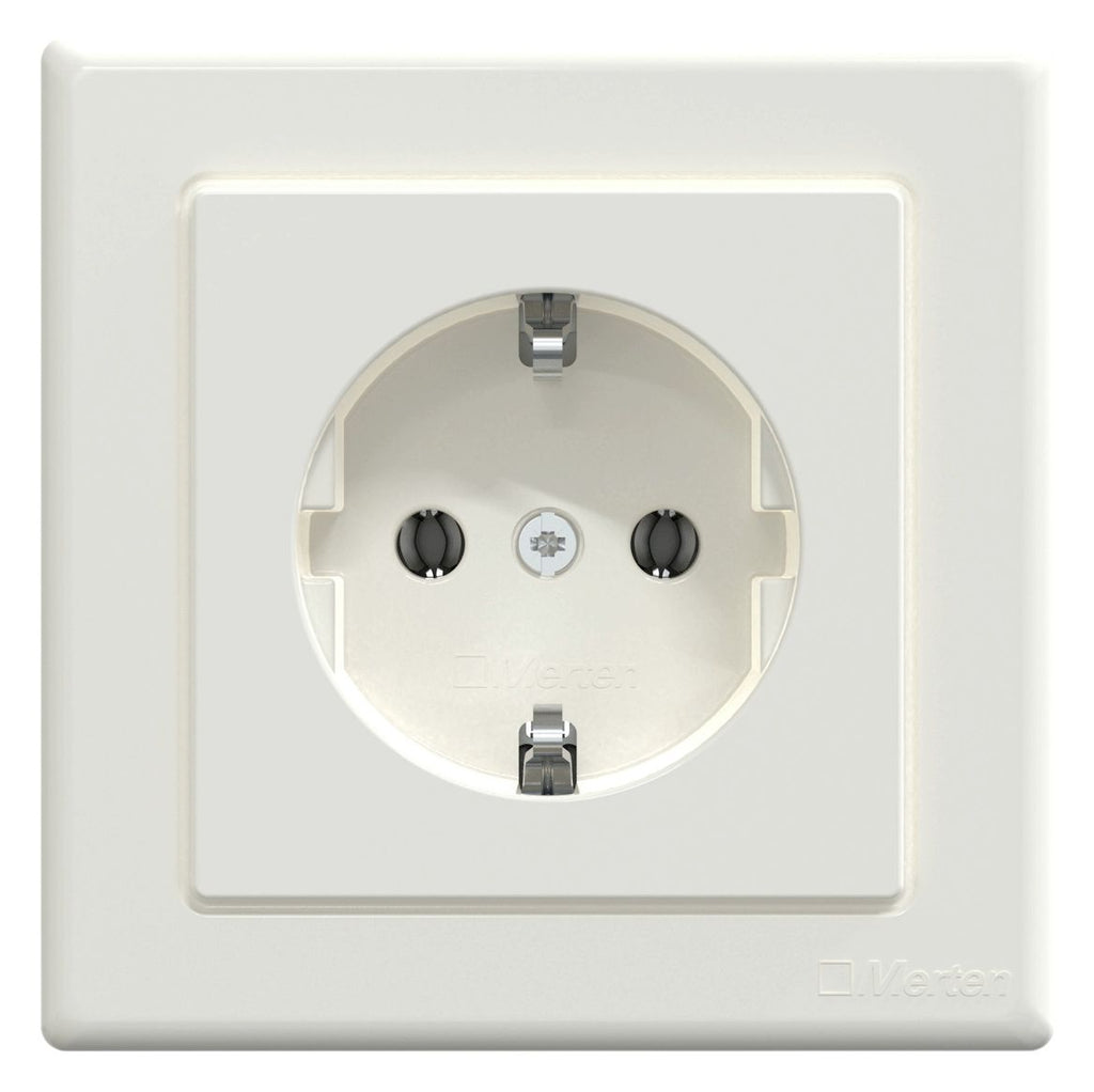 Mert MEG 2301-1519 SCHUKO-Steckdose StK volle Platte polarweiß M-SMART