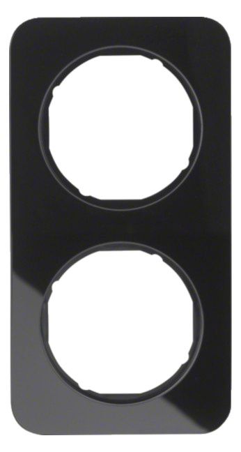 Berker 10122116 Rahmen 2fach R.1 Glas schwarz
