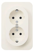 Berker 47592089 Doppelsteckdose SCHUKO Abdeckpl.erh.BS Berker R.1 pws glänzend