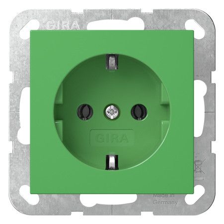GIRA 4455107 SCHUKO-Steckdose System 55 Grün glänzend