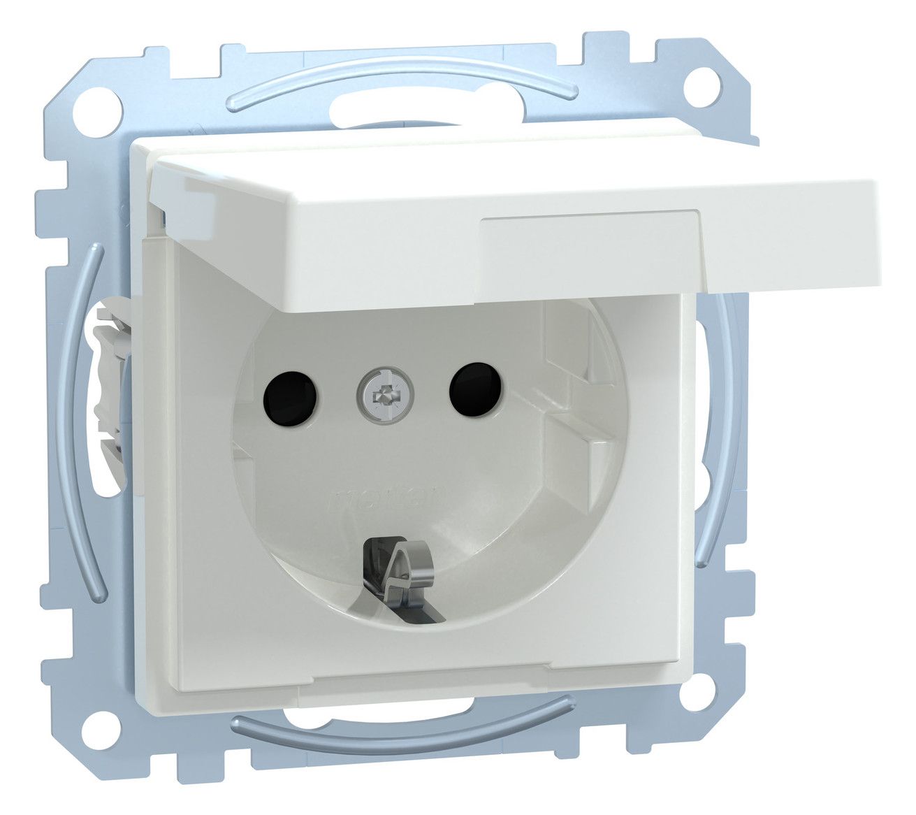 Mert MEG 2314-0325 SCHUKO-Steckdose BRS Klappd. IP44 StK aktivweiß glänz. Sys.M
