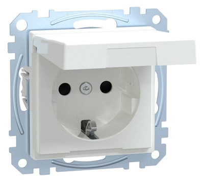 Mert MEG 2314-0325 SCHUKO-Steckdose BRS Klappd. IP44 StK aktivweiß glänz. Sys.M