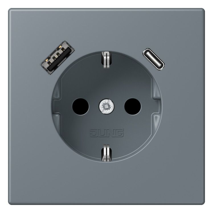 Jung LC1520-15CA251 SCHUKO-Steckd.m.USB Typ AC LC4320H